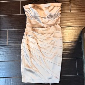 Calvin Klein strapless tan dress, size 4